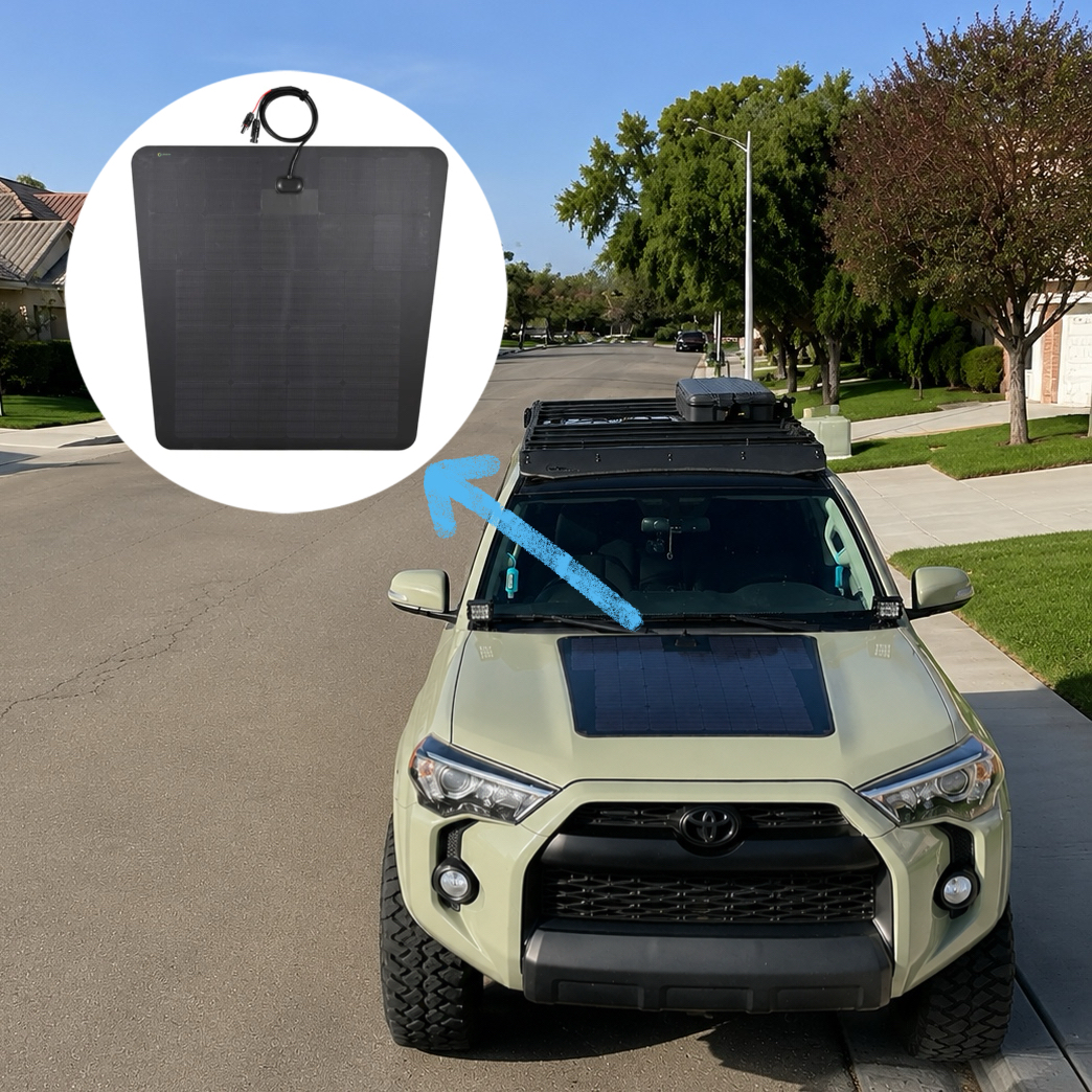 Toyota 4Runner hood solar panel